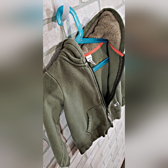 Carter's Boys' Hunter Green Dino Spiked Hood Zip Up Sweater/Hoodie Sz 4T - Picture 5 of 5
